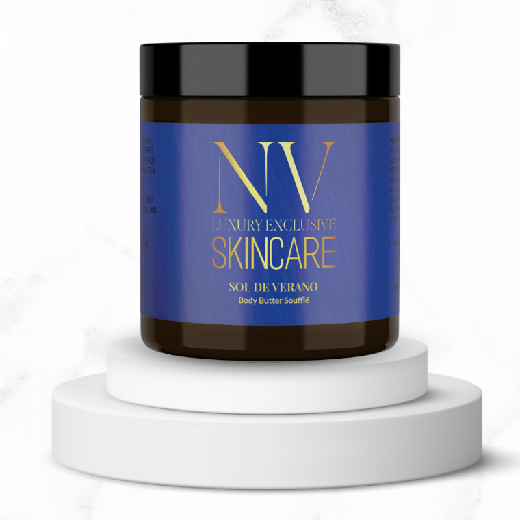 4 oz. Anti-Aging Body Butter Soufflé! Premium Ingredients, Deeply Hydrating, Chemical-free, Cruelty-free and vegan, expertly crafted for all skin types, Ethically sourced ingredients, Results-driven skincare solutions in Glass jars